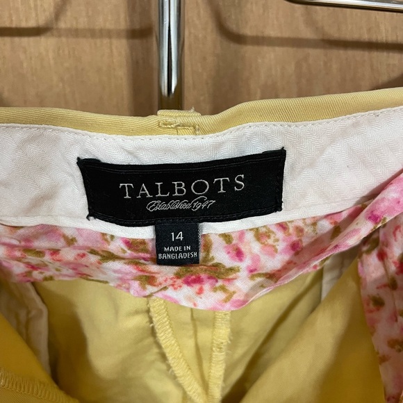 TALBOTS-yellow dress shorts - Picture 2 of 2